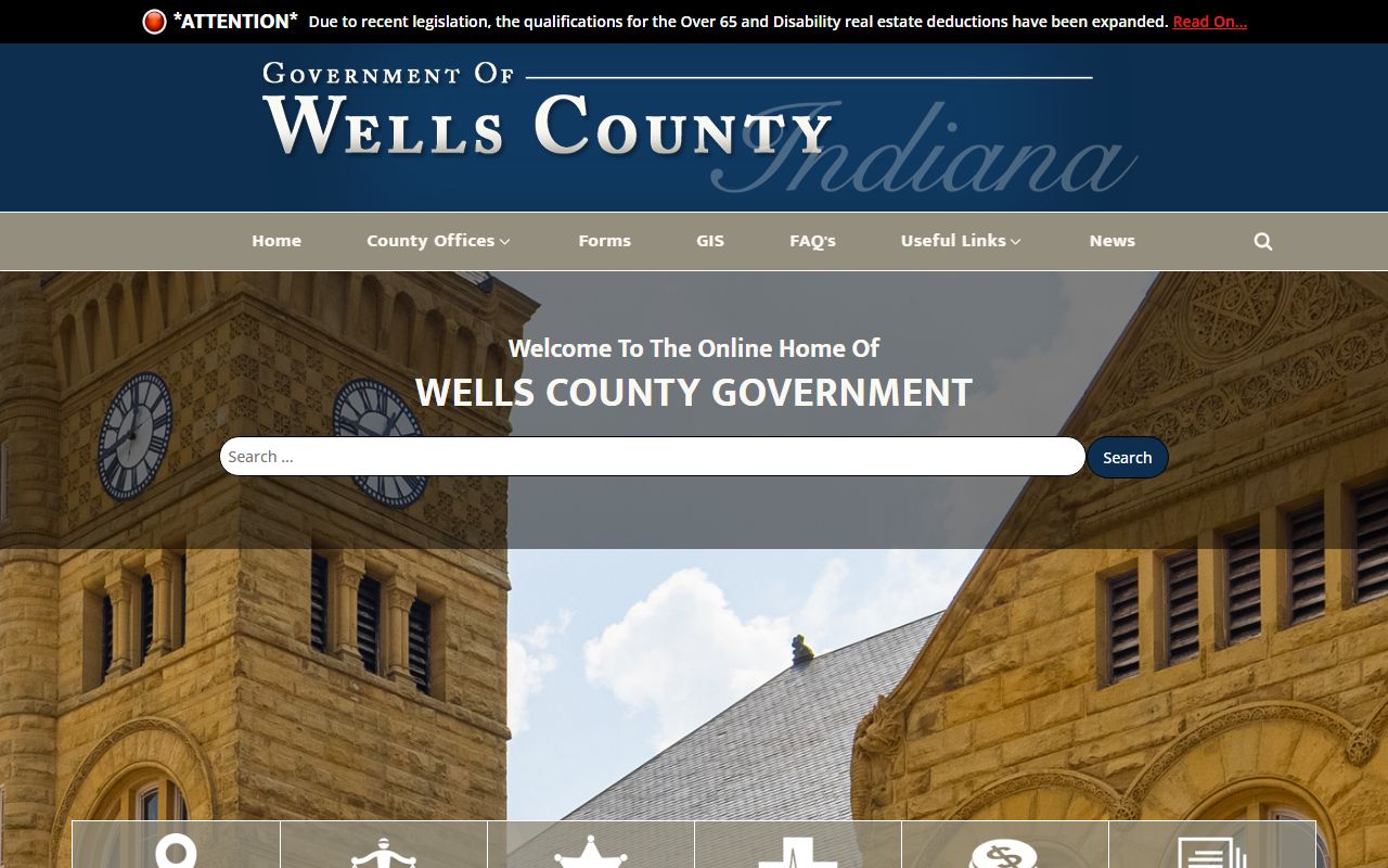 Wells County court records government homepage