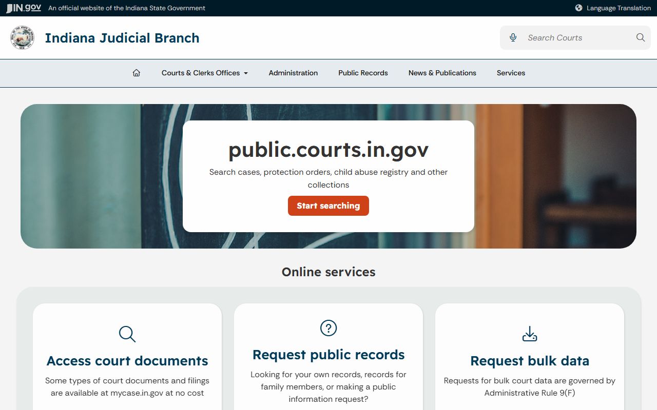 Wells County court records Indiana public records guidance