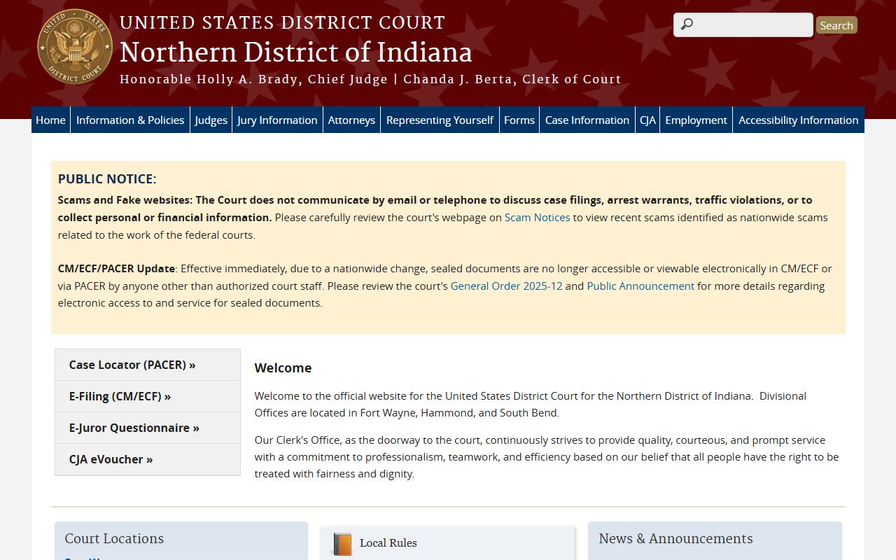 Wells County probate records U.S. District Court Northern District source