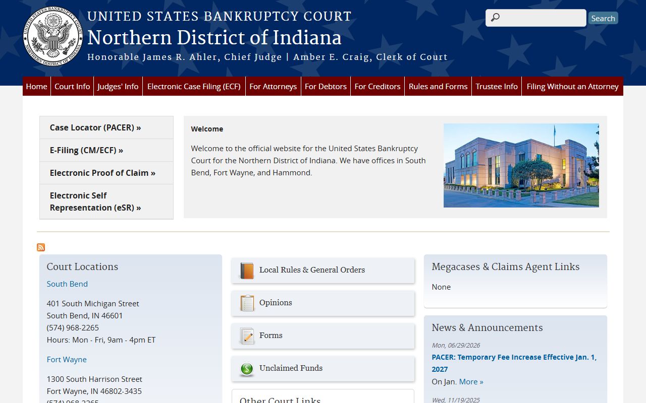 Wells County probate records U.S. Bankruptcy Court Northern District source